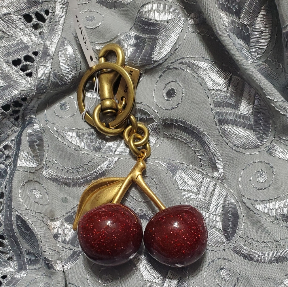 NWT Coach Cherry 🍒 bag charm